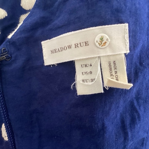 Anthropologie Meadow Rue Sleeveless Floral Embroidered “Hart Of Dixie “ Dress 0 - Picture 8 of 11